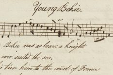 'Young Bekie' from a manuscript collection of Anna Gordon Brown's ballads