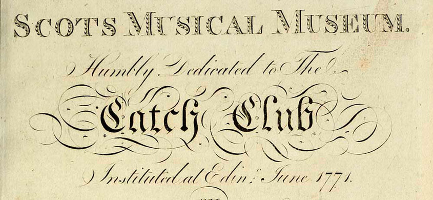 Vol 1 o The Scots Musical Museum, imprentit 1787