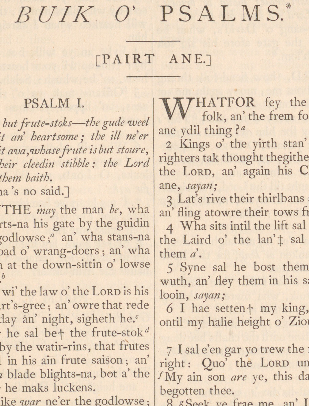 The Psalms frae Hebrew intil Scottis